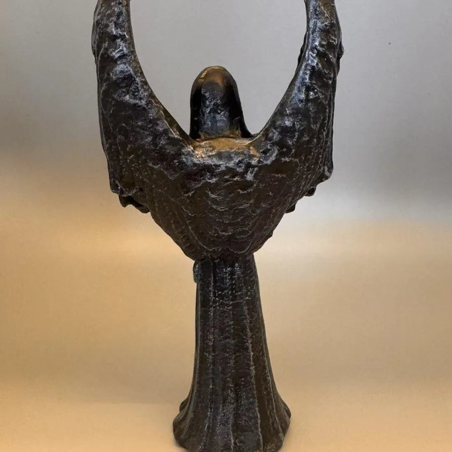 Dark Angel Statue resin ornament measuring 6.5 by 5 by 17 centimetres.