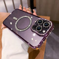 Wireless magnetic charging compatible iPhone case with soft silicone edge in multiple colour options