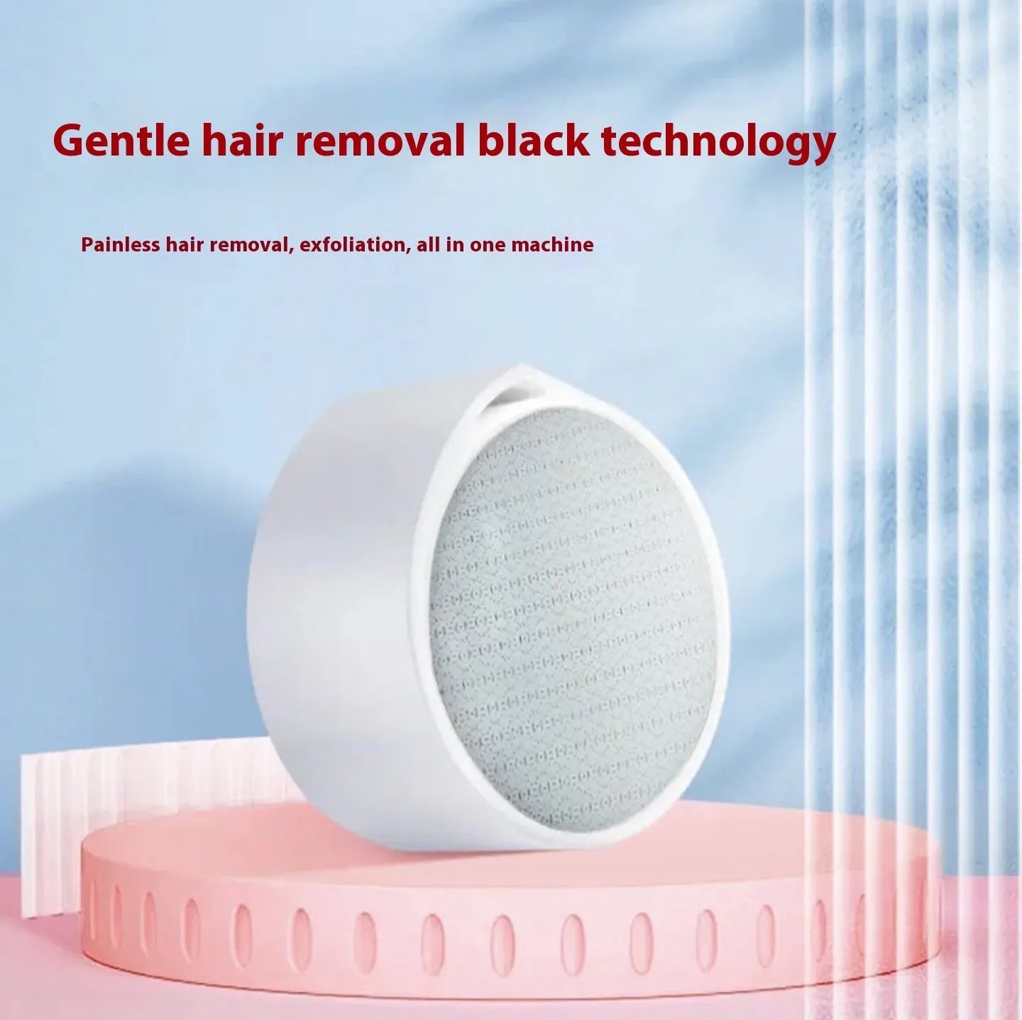 Nano glass epilator and dead skin remover foot grinder in 2in1 style, a plastic body hair removal device.