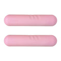 Silicone non-slip edging on a hand-drawn cast iron dumbbell stick in various colours and weights.