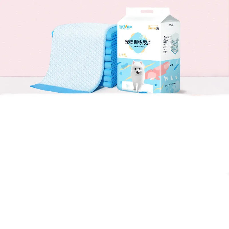 Disposable dog pee pad made from non-woven fabric, available in multiple sizes including XL, with deodorising bamboo charcoal option