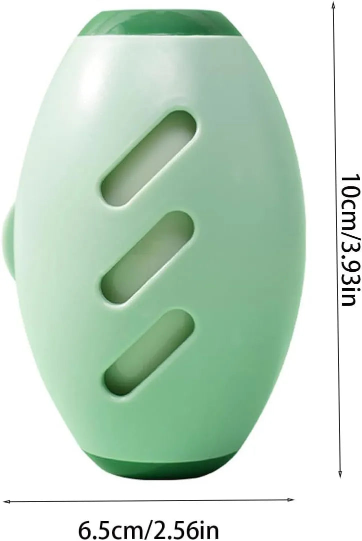 Green or white reusable gel lint roller ball for pet hair removal on fabric.