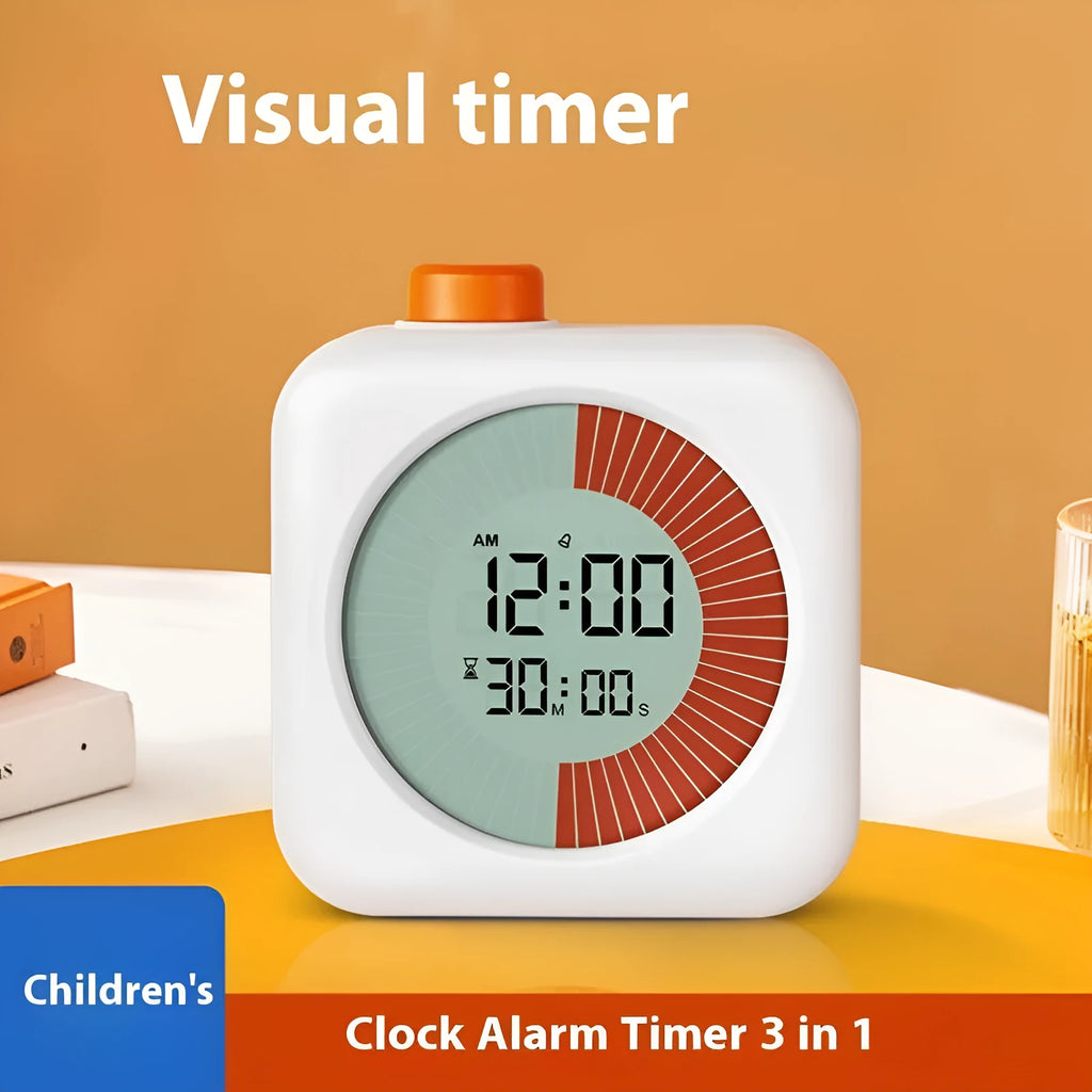 60-minute visual timer for students, plastic shell, available in white or pink