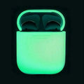 Luminous blue silicone flip-open protective case for Apple AirPods.