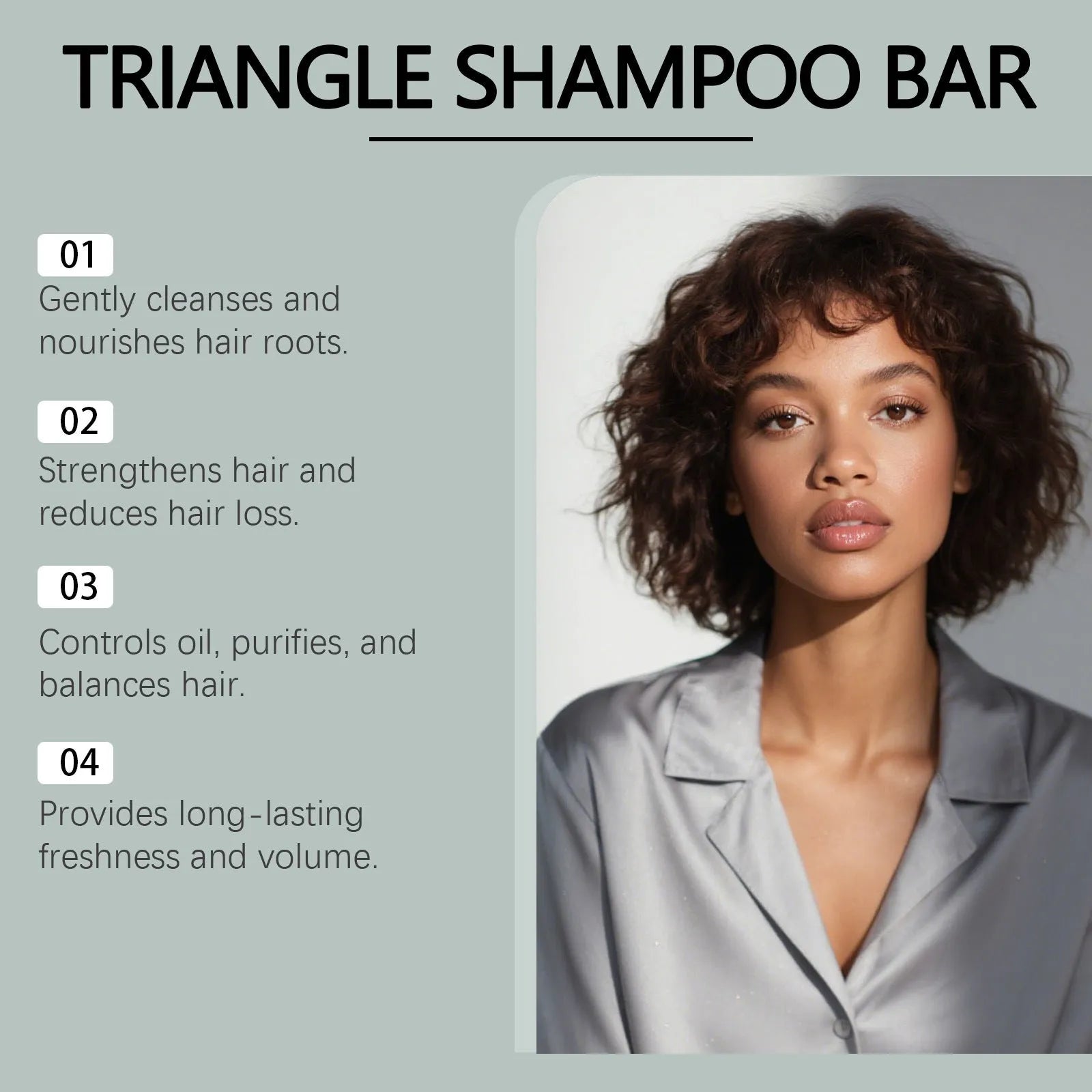 Herbal Care solid shampoo bar in wrapper, 120g, for moisturising and softening hair