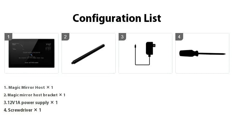 13.3 inch integrated computer touch display unit with voice assistant main control for smart mirror projects.