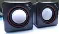 Black square USB-powered 2.0 computer speaker for 700B model desktop peripheral