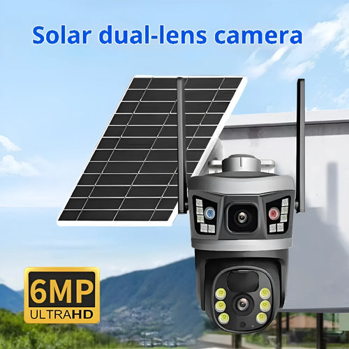 10x zoom monitoring camera ball machine with solar panel and ABS housing
