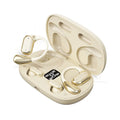 Ear-mounted sports Bluetooth headset in black with digital display, PC ABS body, 4-8 hour battery life.