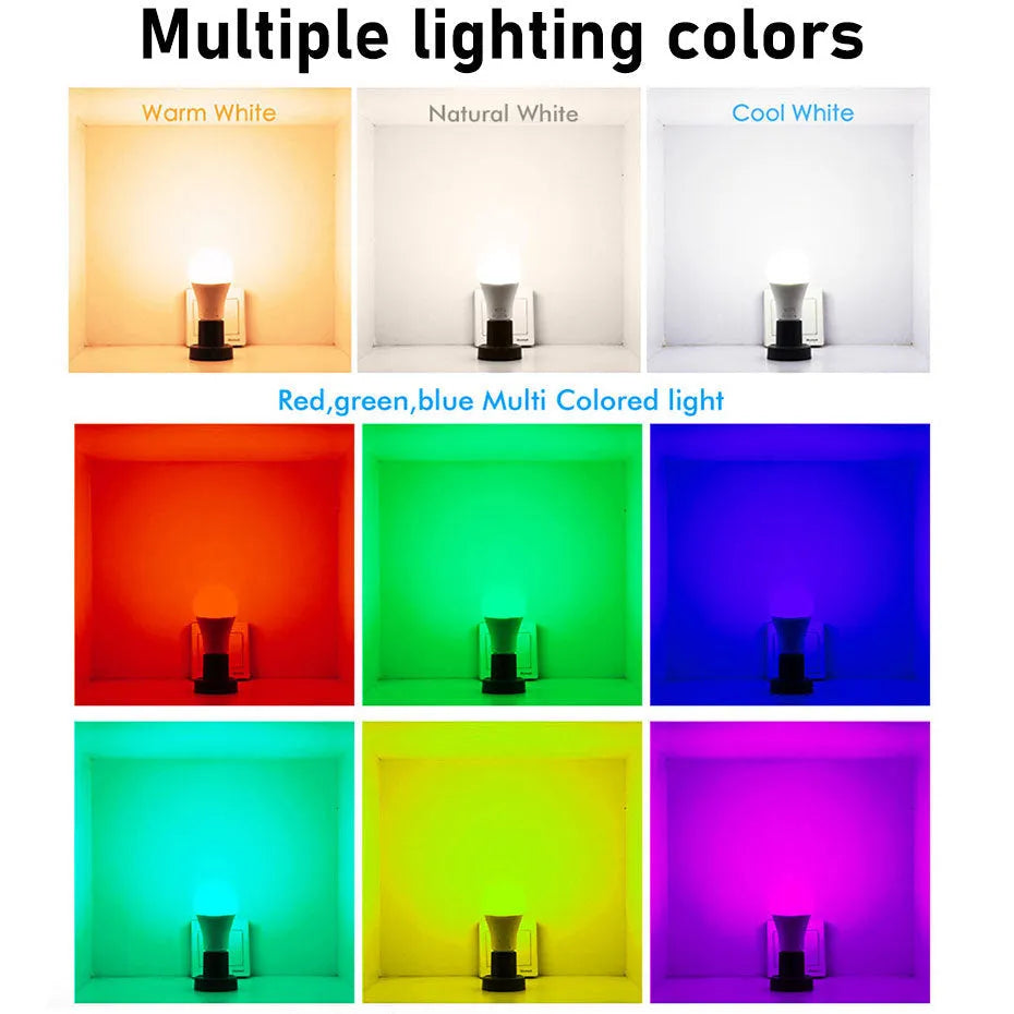 Explosive WiFi Smart Bulb A60 with RGBCW colour tone and voice control plastic-clad aluminium body