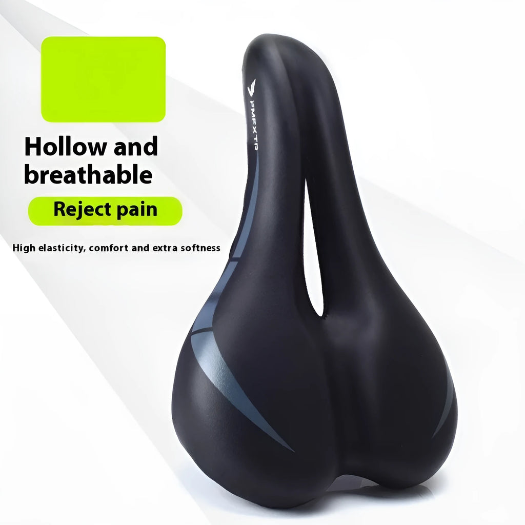 Bicycle seat cushion with hollow centre, PU leather cover, shown in 3147 colour.