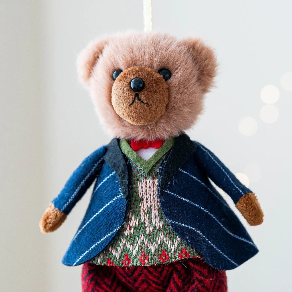Cartoon cloth plush bear couple set showing Gentleman Bear and Princess Bear designs