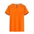 Men's round neck short sleeve running T-shirt in ice silk quick-dry fabric available in multiple colours