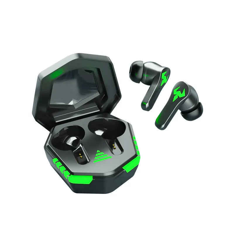 Wireless Bluetooth sports earphone in black colour with in-ear design for exercise and gaming