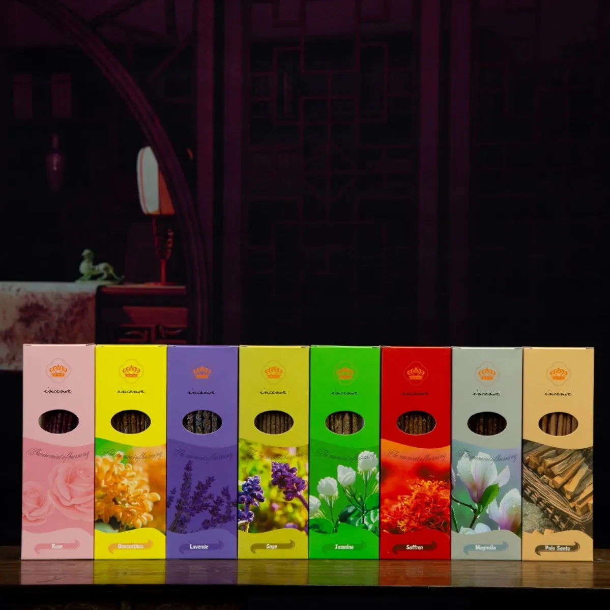 Handmade aromatherapy incense sticks set with 10 pieces in various natural scents
