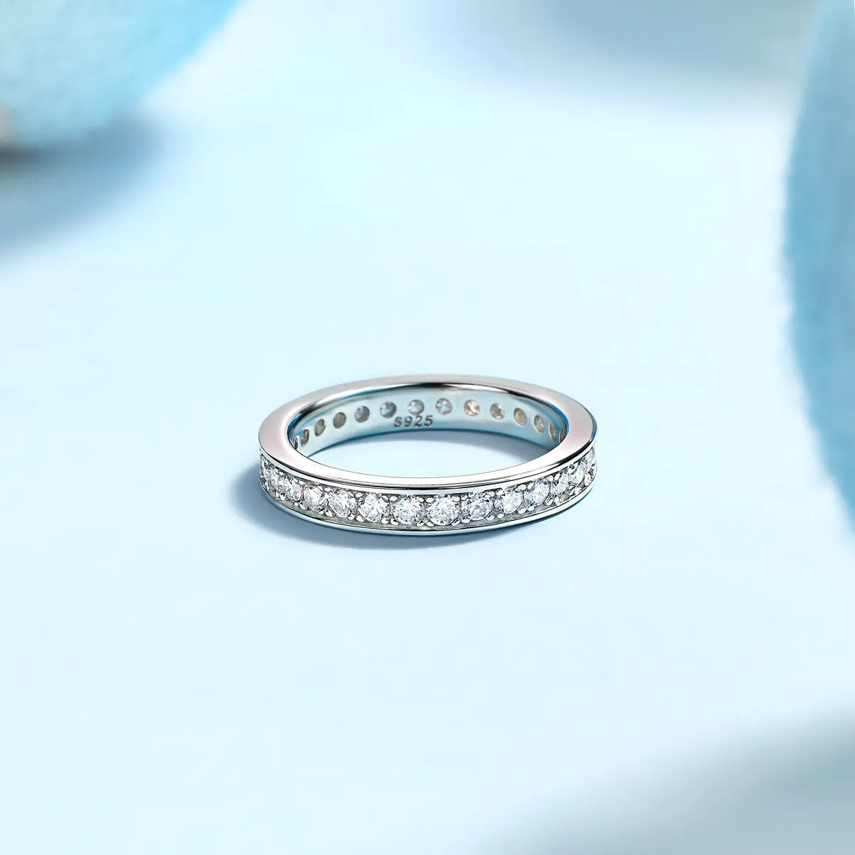 Moissanite wedding ring set S925 silver platinum plated gold platinum rose gold sizes 5-9 with GRA certificate