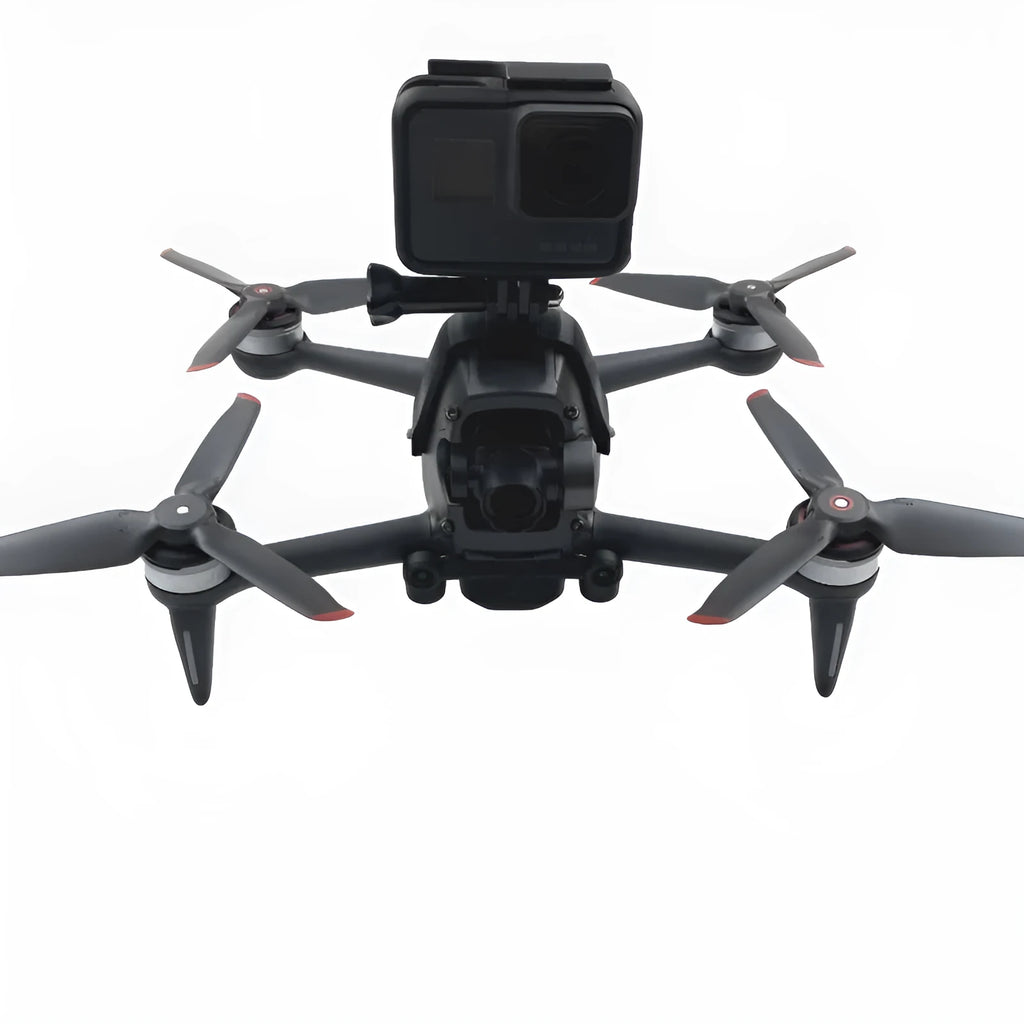 3D printed action camera expansion bracket with sponge protection for FPV drone vertical mounting