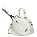 Set of two tennis and badminton shoulder bags in black and white for racket gear