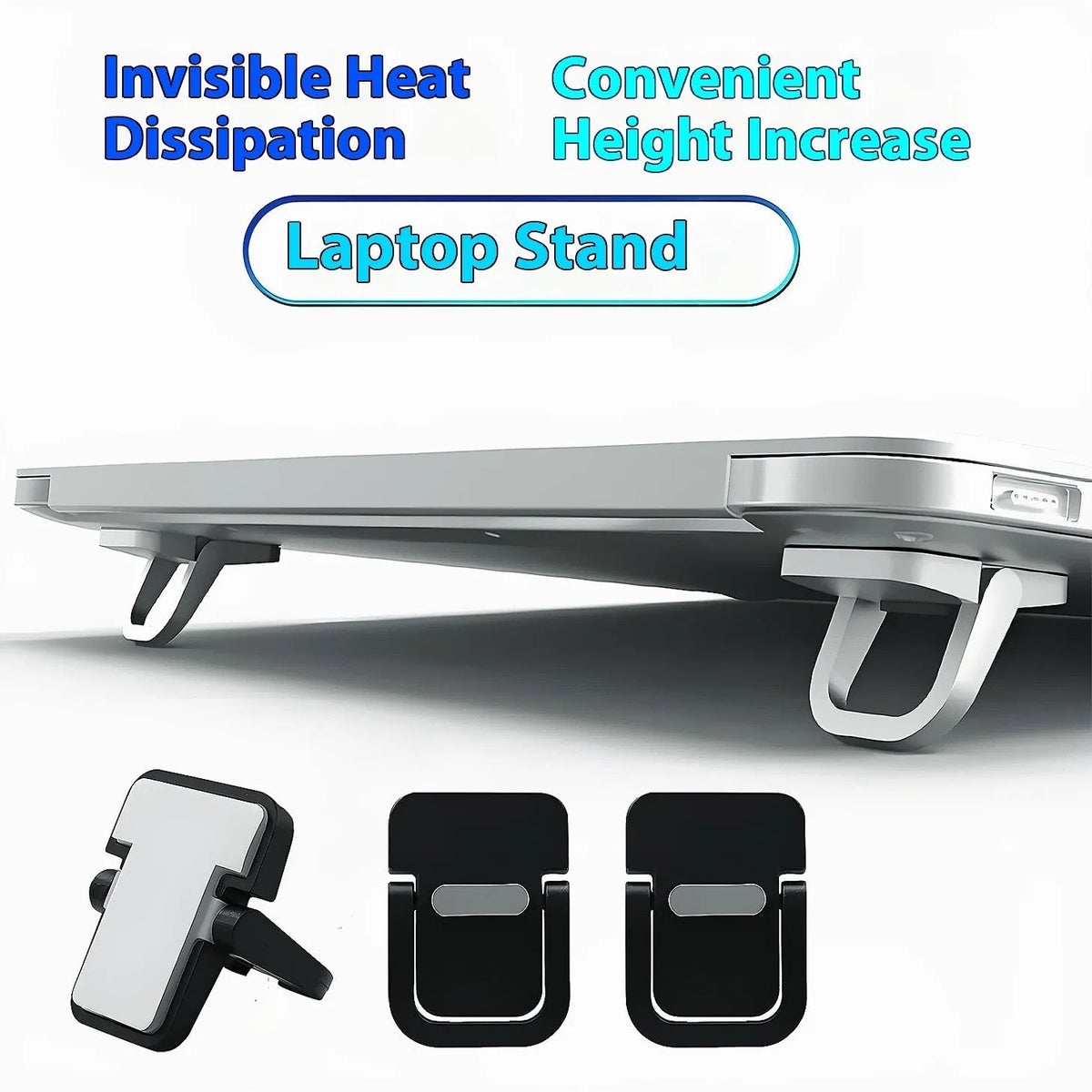 Plastic notebook cooling rack with two fans in black or silver, adjustable double gear or first gear setting