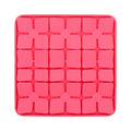 Silicone slow feeder pad for cats and dogs in black, 203x203mm, with raised licking patterns.