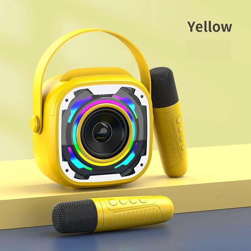 Portable wireless Bluetooth karaoke speaker with microphone in V11 colours