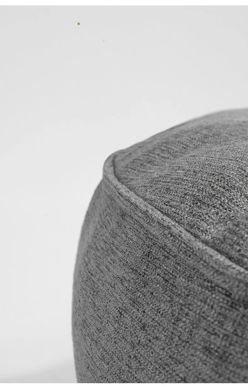 Oval grey cloth dog bed, size M, warm kennel pet nest for large dogs