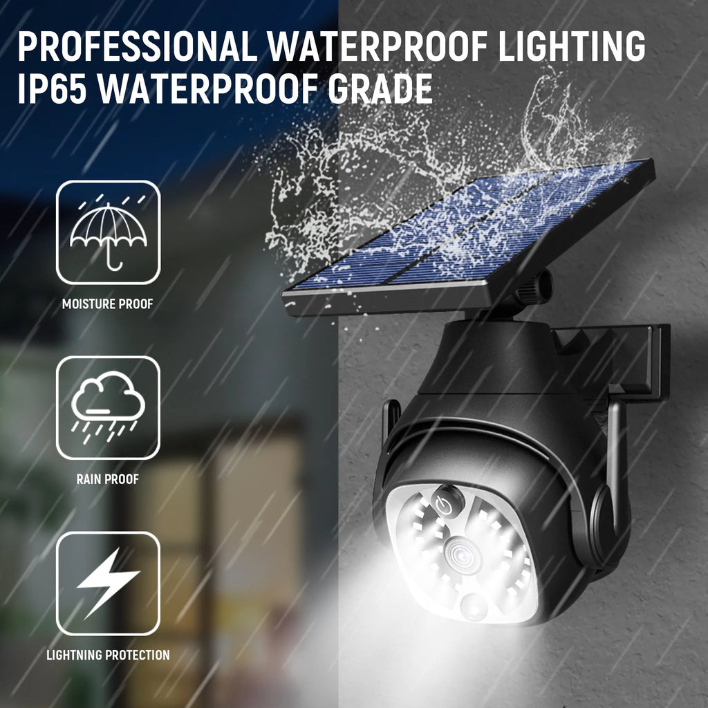 Solar powered outdoor wall light with human sensor, 1200mAh battery, ABS material, 145x120x170mm