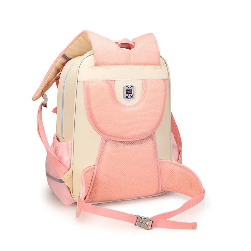 Student shoulder pad backpack in Oxford cloth with air pillow belt, burden-reduction design, six colours, for grades 3 to 4