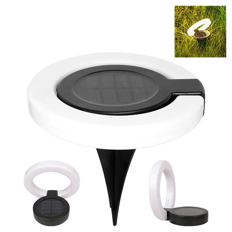 Solar underground light with waterproof folding aperture outdoor garden ground lighting