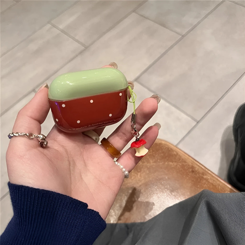 Universal TPU earphone case with Korean polka dot design and IMD contrast colour for AirPods Pro