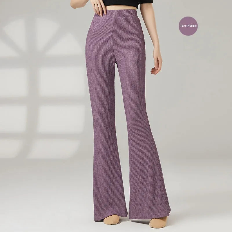 Women's solid colour polyester dance practice trousers for classical training