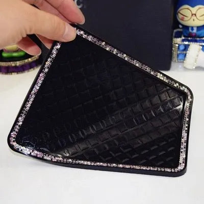 Car interior silicone anti-slip mat 18x14cm for perfume bottle on dashboard