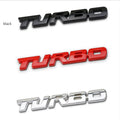 Metal side car turbo emblem badge in silver electroplate finish, 13x2 cm