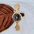 Stainless steel women's wristwatch with round dial on a metal bracelet with Vachette clasp.