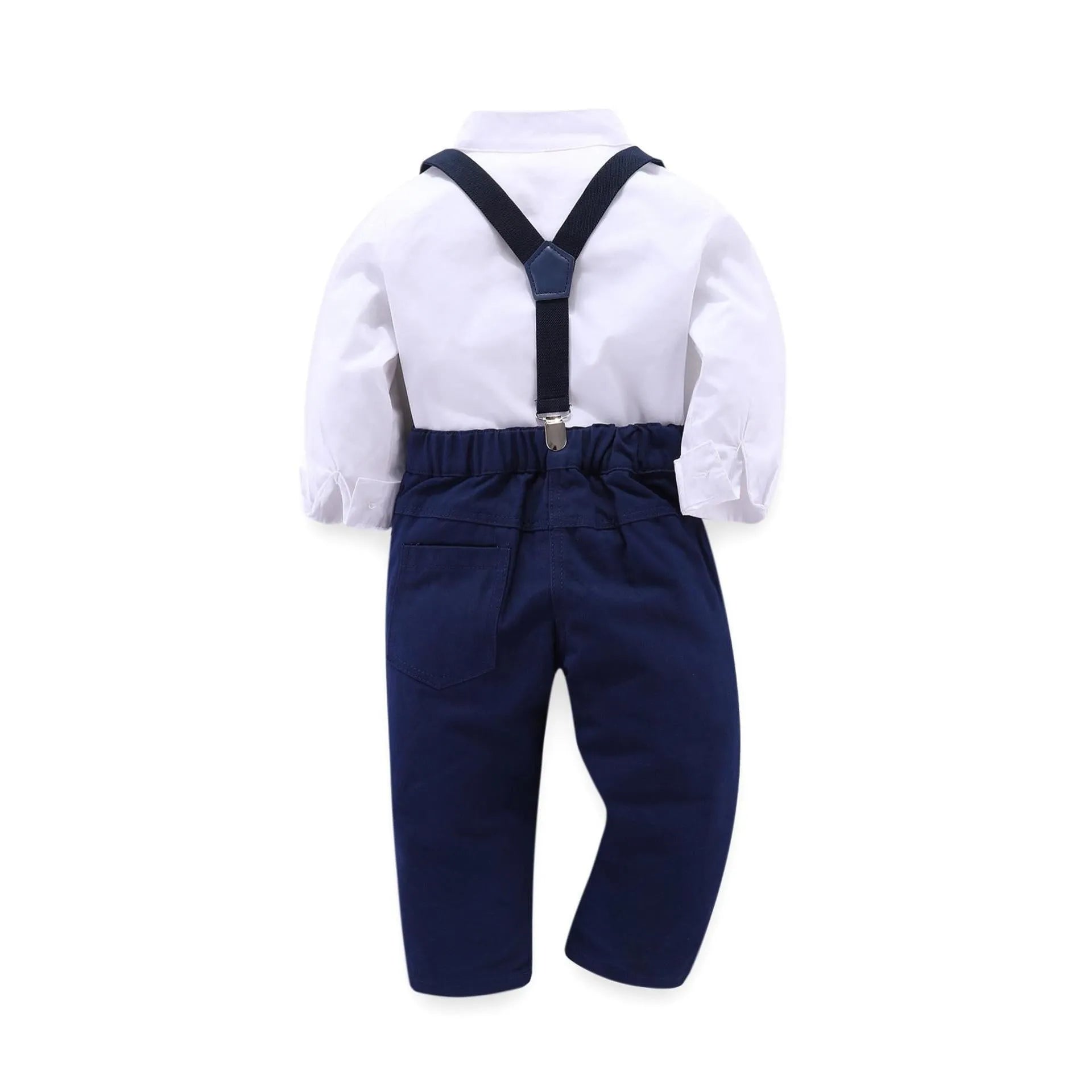 Blue children's suit for boys in regenerated cellulose fibre with European and American styling
