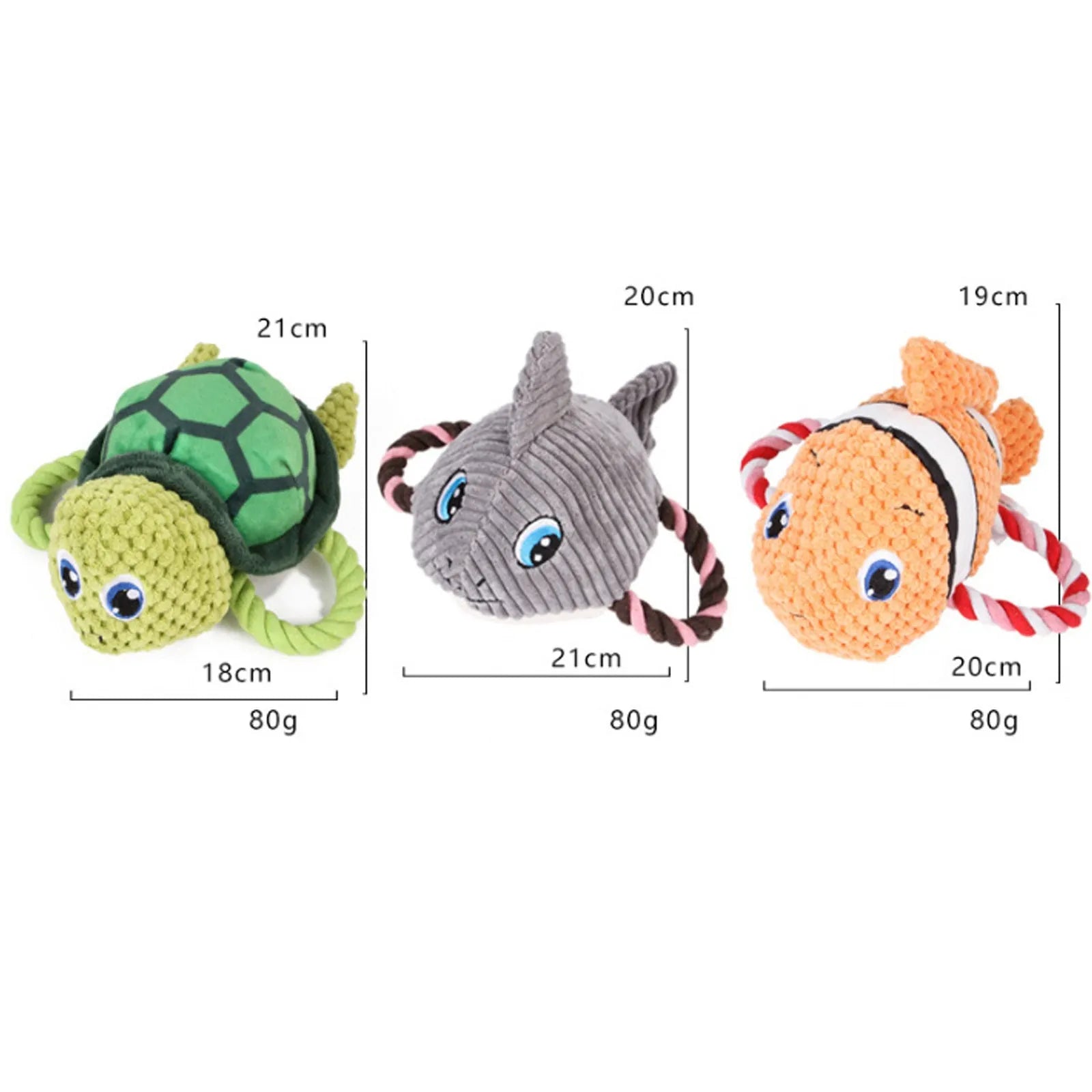 Grey turtle-shaped dog chew toy made with knotted rope and soft stuffing.