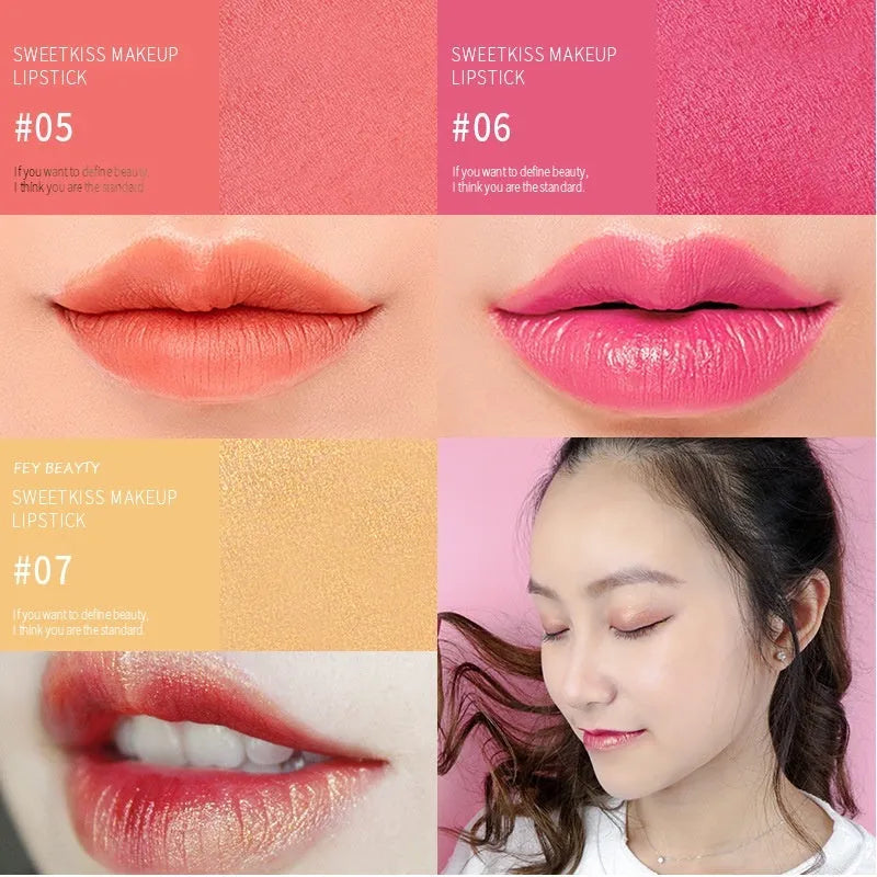 Fey Beauty Cameo Brown nude lipstick bullet showing moisturising non-staining formula