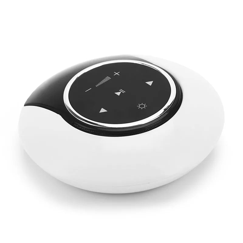 Folding Bluetooth speaker desk lamp with LED lighting in blue, white, or yellow light options