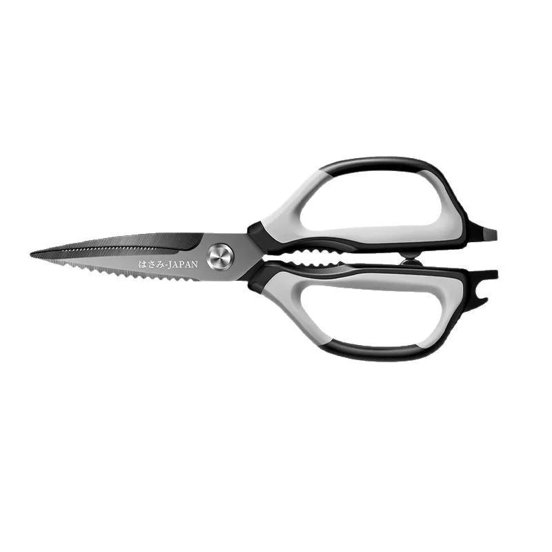 Large titanium-plated stainless steel kitchen scissors with double anti-rust coating for barbecue and home use