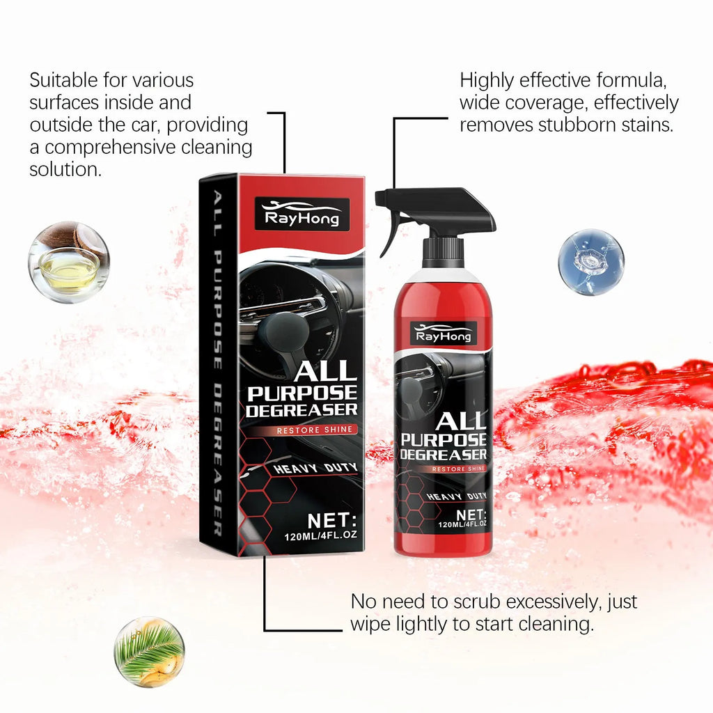 Car multifunction stain cleaner 120ml bottle with detergent for upholstery and carpet cleaning