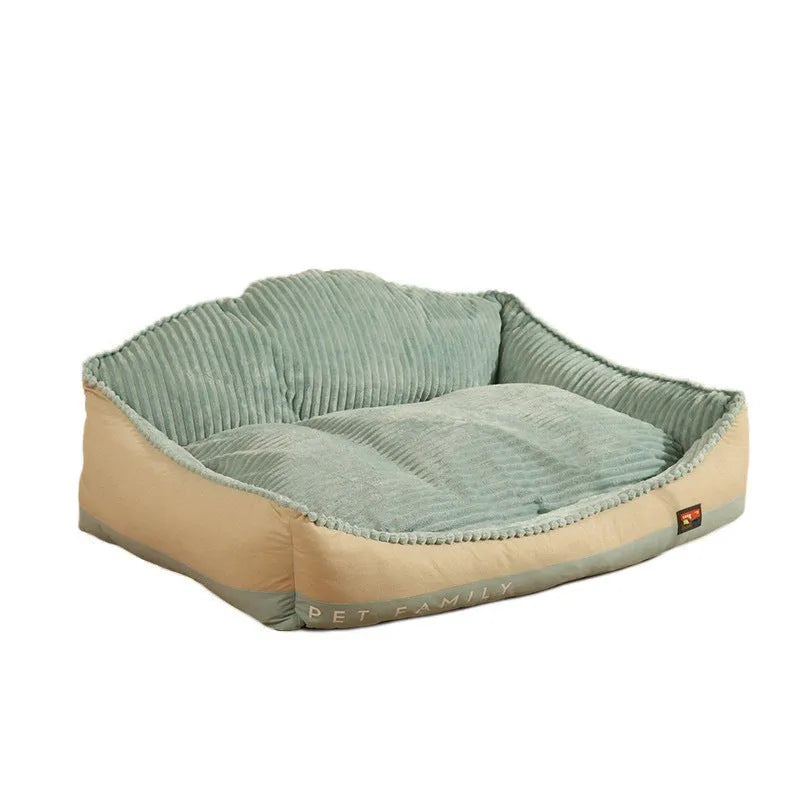Morandi coloured washable dog bed cat bed on sofa with removable cover
