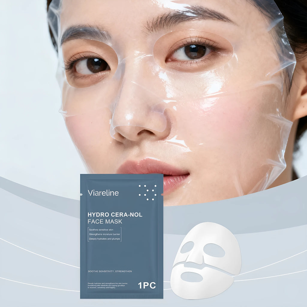 Moisturising collagen facial mask sheet for hydrating daily skin care, single pack