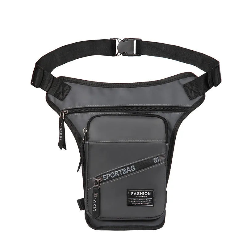 Men's outdoor cycling leg bag in nylon with crossbody strap, shown in multiple colour options