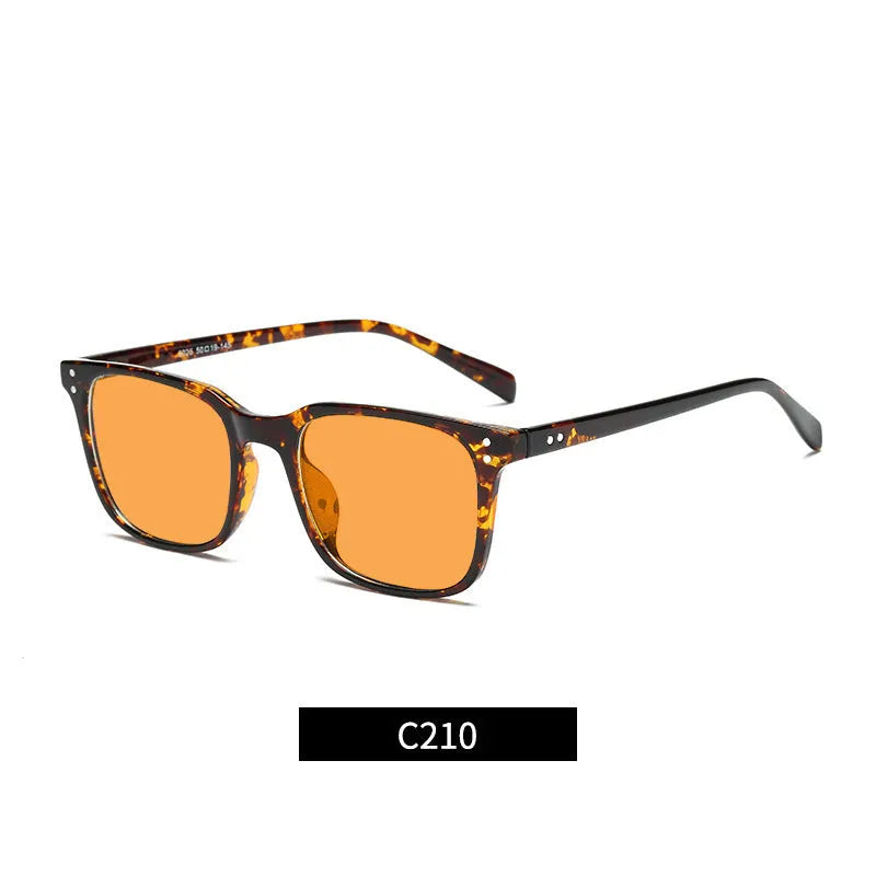 Orange tinted anti-blue light and UV protection glasses with a TR90 frame shown in one of the available colour options.