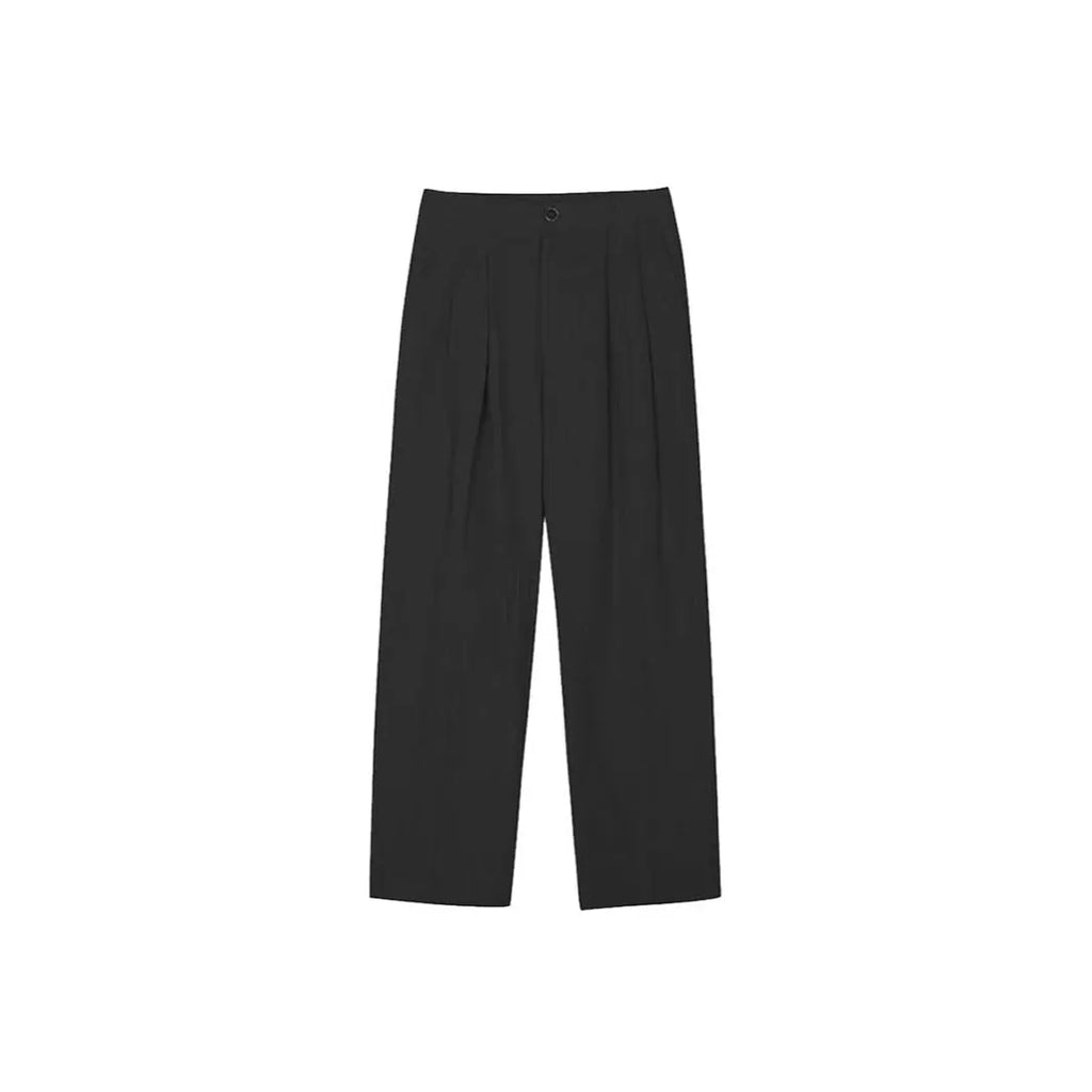 Men's light-weight cotton linen trousers in apricot with wide-leg design and micro-elastic waist