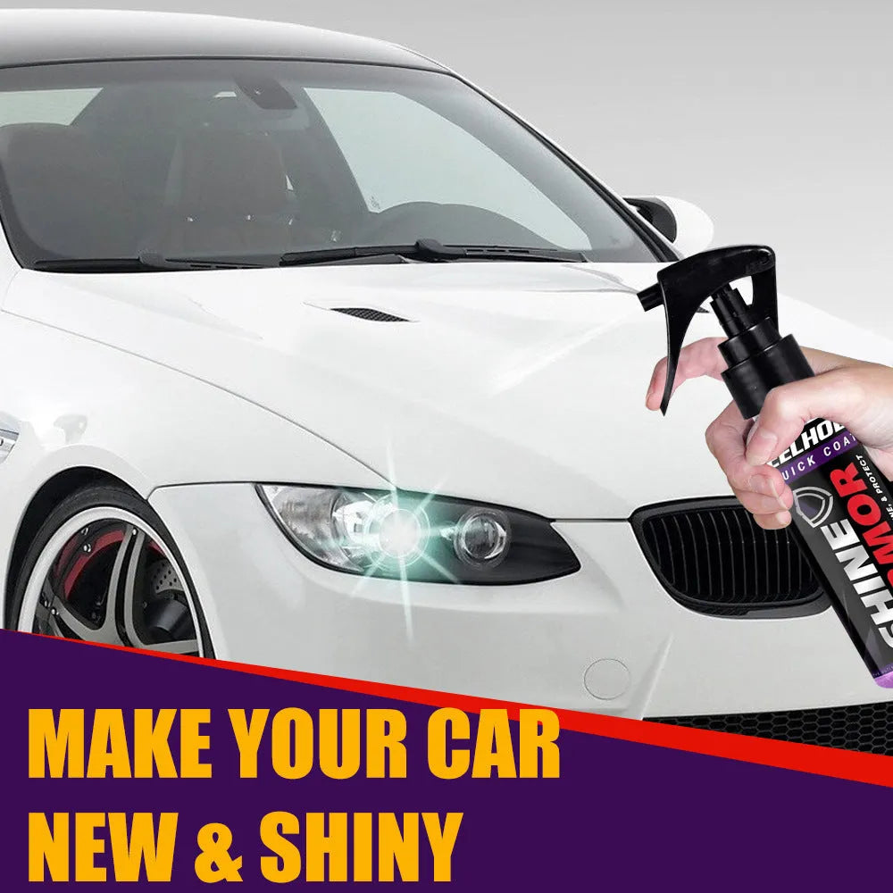 A spray can of purple automobile nano crystal car coating agent for paint protection.
