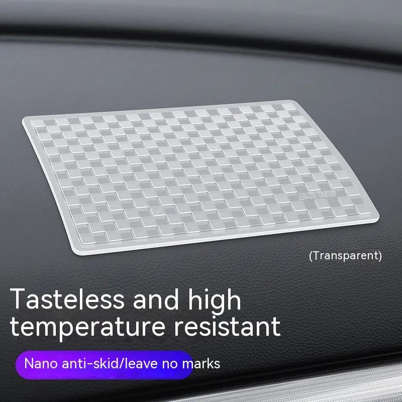 PU car dashboard anti-slip pad in Classic Black, high temperature resistant, textured surface for mobile phone