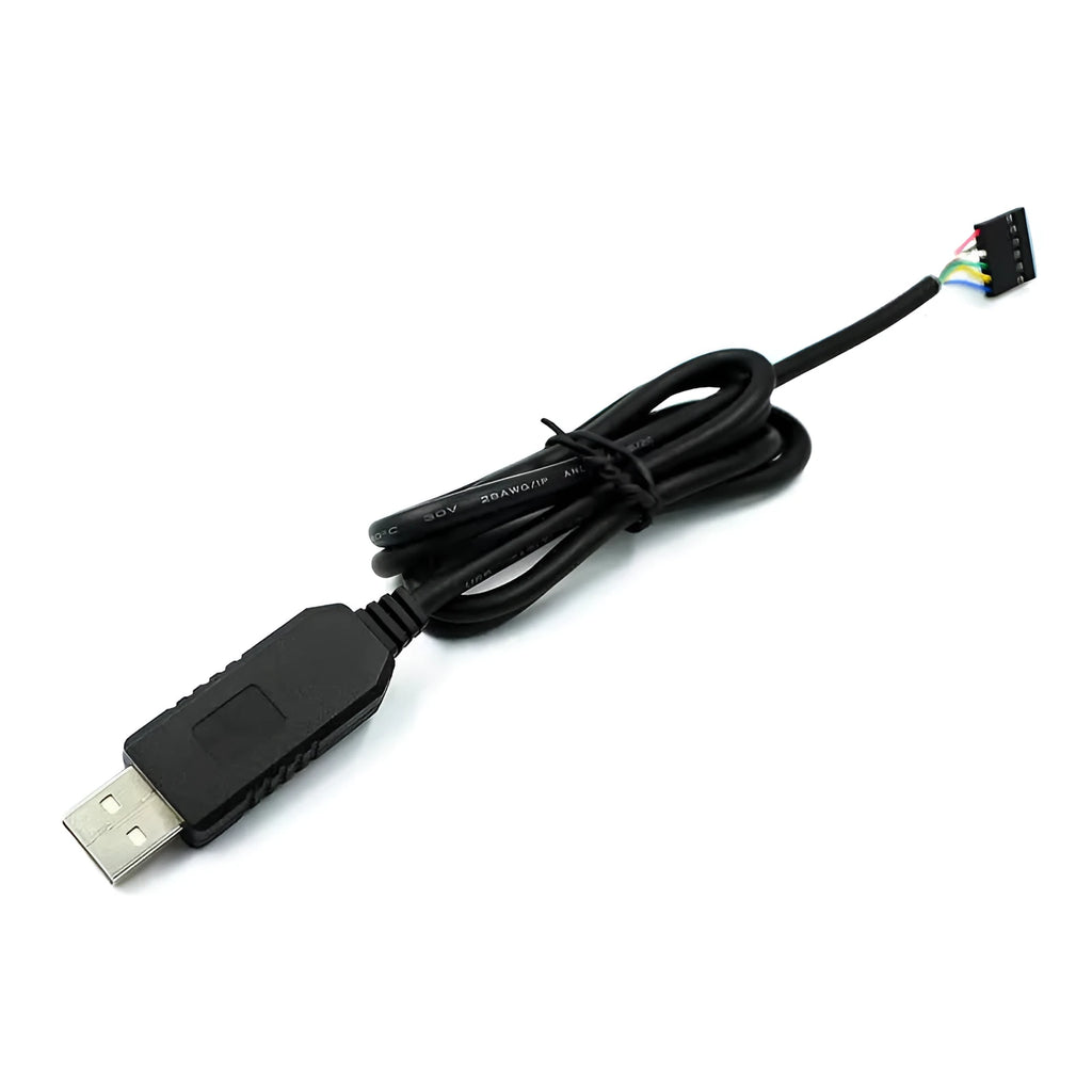 FT232 USB to TTL download line black 1 metre cable with 6-pin connector for military aerospace flashing