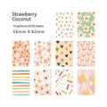 Fifty sheets of retro collage note paper in ten pastel colours including caramel puff and mango milk roll