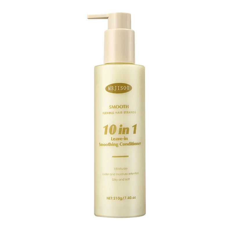 Wash-free soft 10-in-1 hair conditioner bottle 210g for ladies frizzy hair treatment